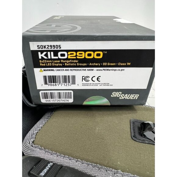 Sig Sauer KILO 2900 6x22mm Laser Rangefinder w/Box & Carry Pouch New SOK29905 - Picture 4 of 9